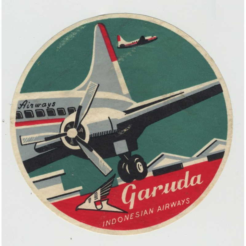 Garuda Indonesian Airways (Vintage Luggage Label)