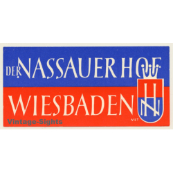 Wiesbaden / Germany: Hotel Nassauer Hof (Vintage Luggage Label)