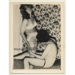 Nude Woman Spoils Her Girlfriends / Lesbian INT (Vintage Photo ~1940s/1950s)