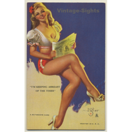 Zoe Mozert: I'm Keeping Abreast Of The Times / Pin-Up - Risqué (Mutoscope Card PC)