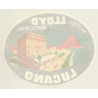 Lugano / Switzerland: Hotel Lloyd National  (Vintage Luggage Label ~1930s/1940s)
