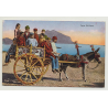 Carro Siciliano / Donkey With Cart (Vintage Photo PC B/W)