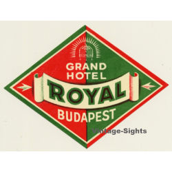 Budapest / Hungary: Grand Hotel Royal (Vintage Luggage Label)