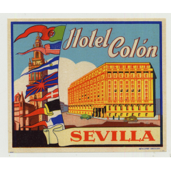 Hotel Colón - Sevilla / Spain (Vintage Luggage Label)