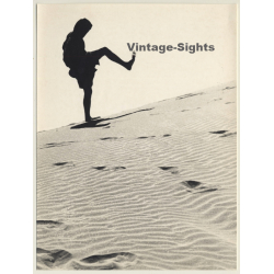 Jerri Bram (1942): Great Take Of Man On Desert Dune / Sand (Vintage Photo ~1970s)