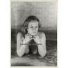 Great Take Of Pensive Nude Woman On Floor (Vintage Photo GDR ~1980s)