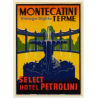 Montecatini Terme / Italy: Select Hotel Petrolini (Vintage Luggage Label ~1930s/1940s)