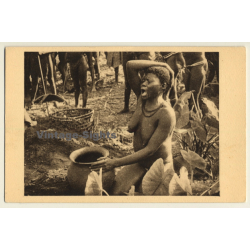 French Equatoriale Francaise: Oubangui Chari - Boubou Woman With Urn Of Husband...