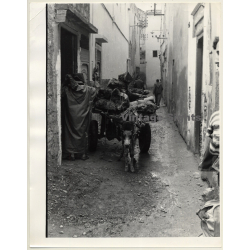 Jerri Bram (1942): Street Scene In Afghan Alley / Donkey - Kaftan (Vintage Photo ~1970s)