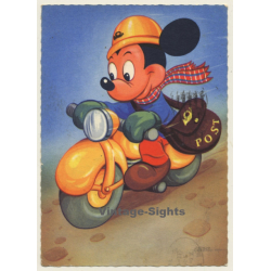 Walt Disney: Mickey Mouse On Scooter / Postman (Vintage PC 1962)