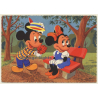 Walt Disney: Mickey Mouse & Minnie On Park Bench (Vintage PC 1961)