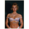 Alluring Semi Nude Blonde / Transparent Bra - Eyes (Vintage Photo Germany ~1990s)