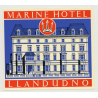 Marine Hotel (Trust House) - Llandudno / Great Britain (Vintage Luggage Label 1950s)