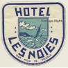 San Feliu De Guixols / Spain: Hotel Les Noies (Vintage Luggage Label)