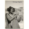 Ethopia: Galla Water Carrier From Arussi / Ethnic (Vintage RPPC ~1950s)