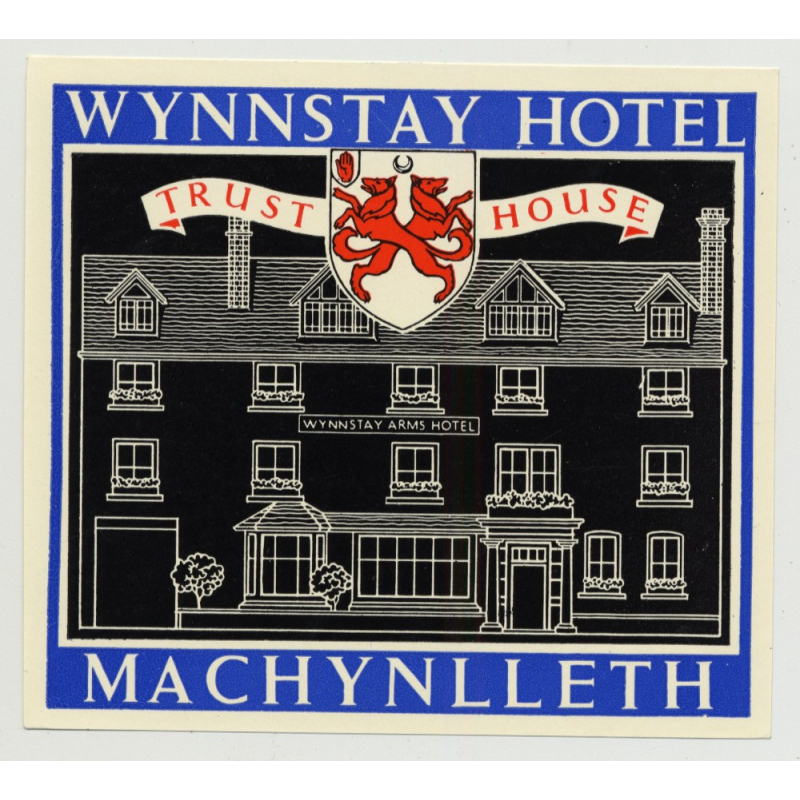 Flying Horse Hotel (Trust House) - Nottingham / Great Britain (Vintage Luggage Label 1950s)
