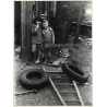 Jerri Bram (1942): Photo Study Of Street Kids*2 / Backyard - Garbage (Vintage Photo ~1970s)