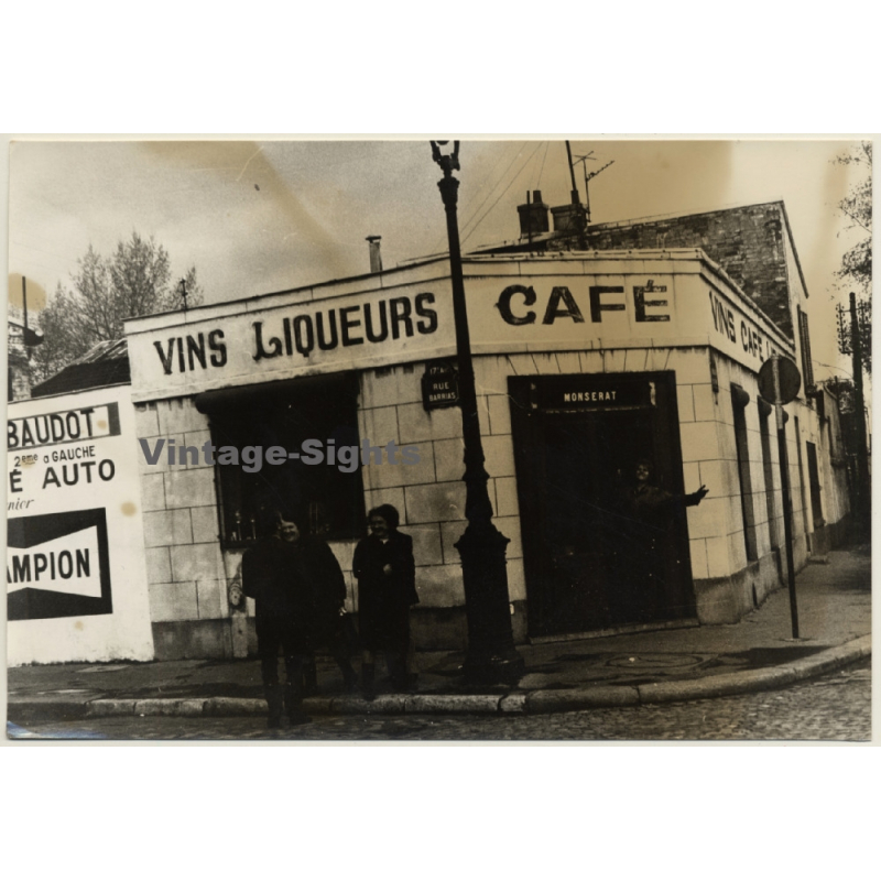 Jerri Bram (1942): Café Monserat Paris - Rue Barrias 17th Arr. (Vintage Photo ~1970s)