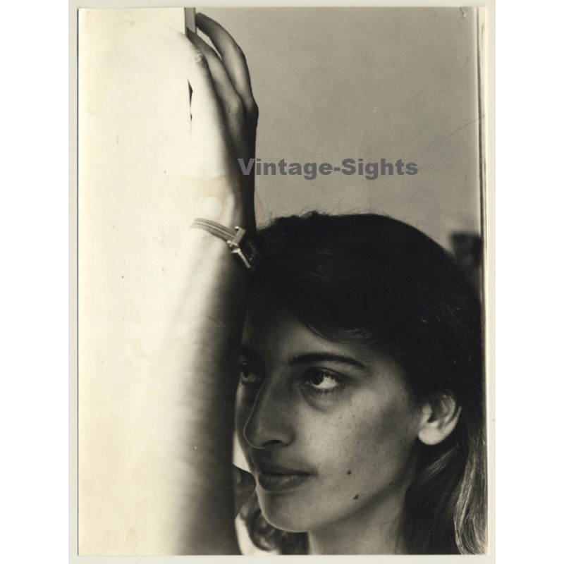 Jerri Bram (1942): Portrait Of Pensive Young Woman / Eyes (Vintage Photo ~1970s) Jerri Bram (1942): Portrait Of Pensive Young Woman / Eyes (Vintage Photo ~1970s)