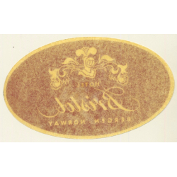 Bergen / Norway: Hotel Bristol (Vintage Luggage Label)