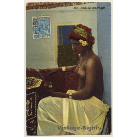 Lehnert & Landrock N° 538: Belleza Marroqui / Risqué - Ethnic (Vintage PC ~1910s/1920s)