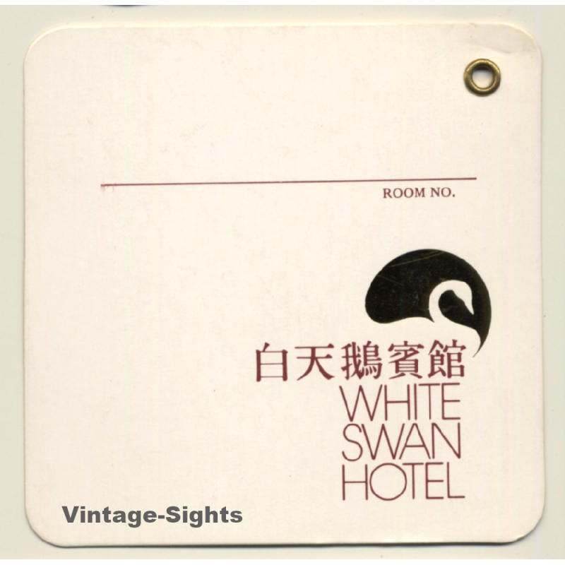 Guangzhou / China: White Swan Hotel (Vintage Luggage Tag)