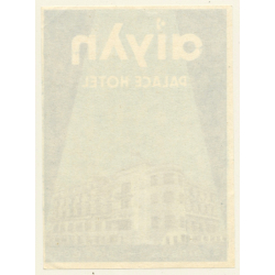 Aedipso / Greece: Aiyan Palace Hotel (Vintage Luggage Label)