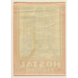 Valladolid / Spain: Hostal Florido (Vintage Luggage Label)