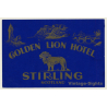 Stirling / Scotland - UK: Golden Lion Hotel (Vintage Luggage Label ~1930s)
