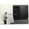 Lydia Nash: Older Spanish Man In Front Of Church Entrance / Cross (Vintage Photo 1980s)