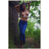 Slim Natural Semi Nude Undresses In Forest*3 / Boobs (Digital Photo Print ~2000s)