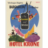 Bad Gastein / Austria: Hotel Krone - Cable Car (Vintage Luggage Label ~1950s)