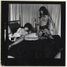 3 Stunning Semi Nudes In Catfight*4 / Butt - BDSM (Vintage Contact Sheet Photo 1970s)