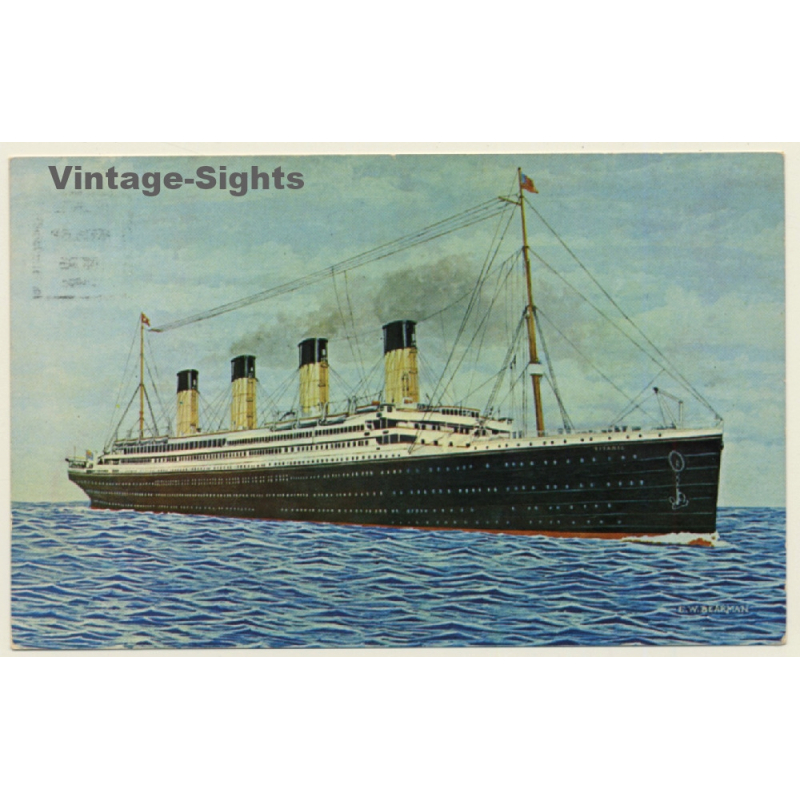 RMS Titanic White Star Liner / Steamer (PC Artvue ~1970s)