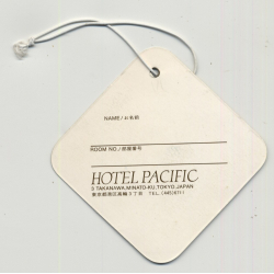 Pacific Hotel - Tokyo / Japan (Vintage Luggage Tag)