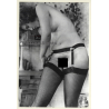 Natural Nude Curlyhead Closes Suspenders / Fishnets (Vintage Photo GDR ~1980s)