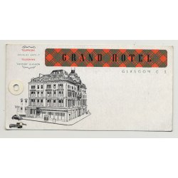 Grand Hotel - Glasgow / Scotland - Great Britain (Vintage Luggage Tag)