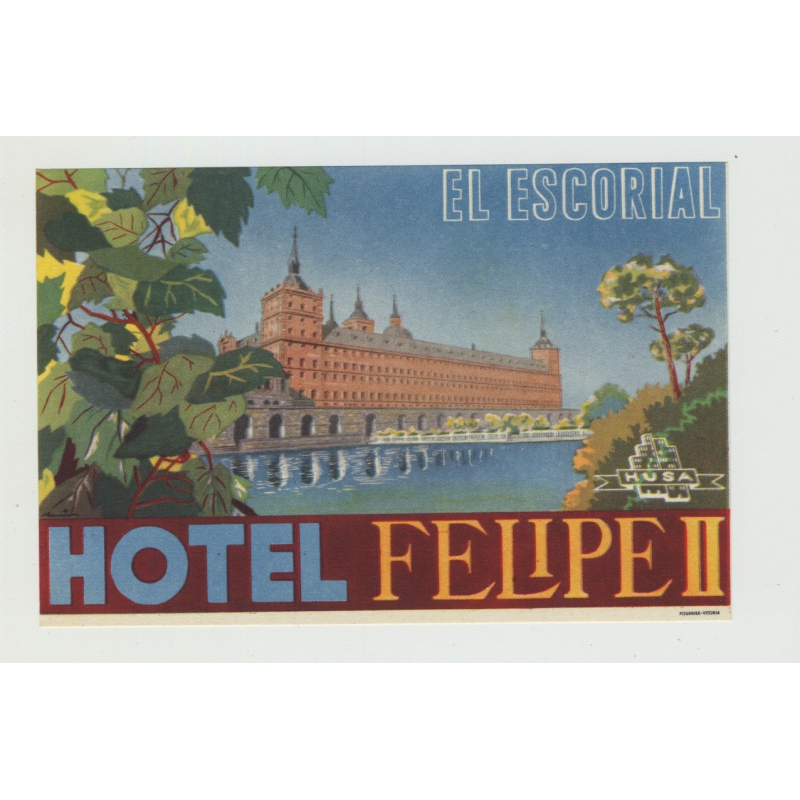 Hotel Felipe II - El Escorial / Spain (Luggage Label)