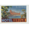 Hotel Felipe II - El Escorial / Spain (Luggage Label)