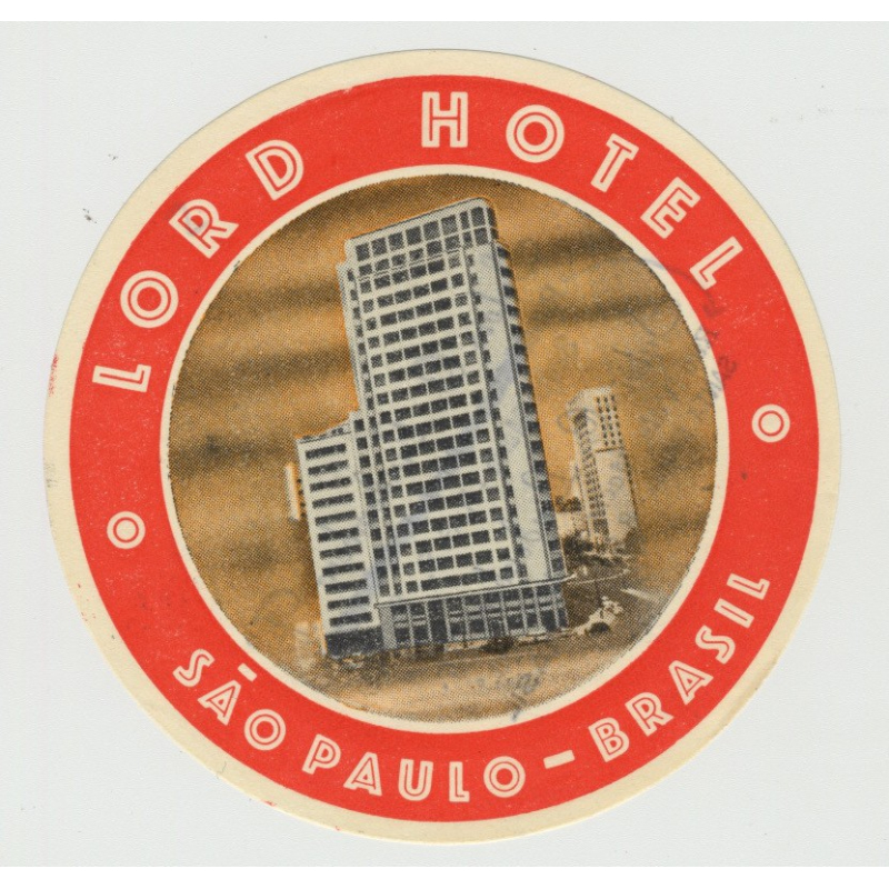 Lord Hotel - Sao Paulo / Brasil (Vintage Luggage Label)