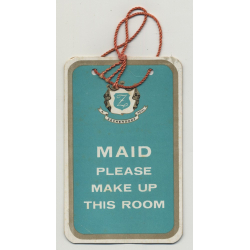 Zeckendorf Hotel: Maid Please Make Up This Room / USA (Vintage Hotel Tag)