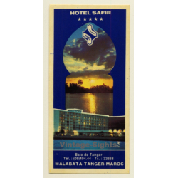 Malabata - Tanger / Morocco: Hotel Safir * (Vintage Self Adhesive Luggage Label / Sticker)