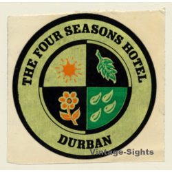 Durban / South Africa: The Four Seasons Hotel (Vintage Self Adhesive Luggage Label / Sticker)
