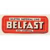 Ulster Imperial Line - Belfast Via Liverpool (Vintage Shipping Line Label)