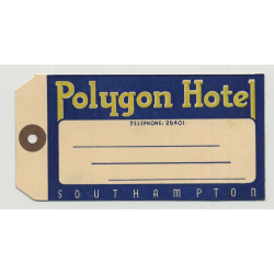 Polygon Hotel - Southampton / Great Britan (Vintage Luggage Tag)