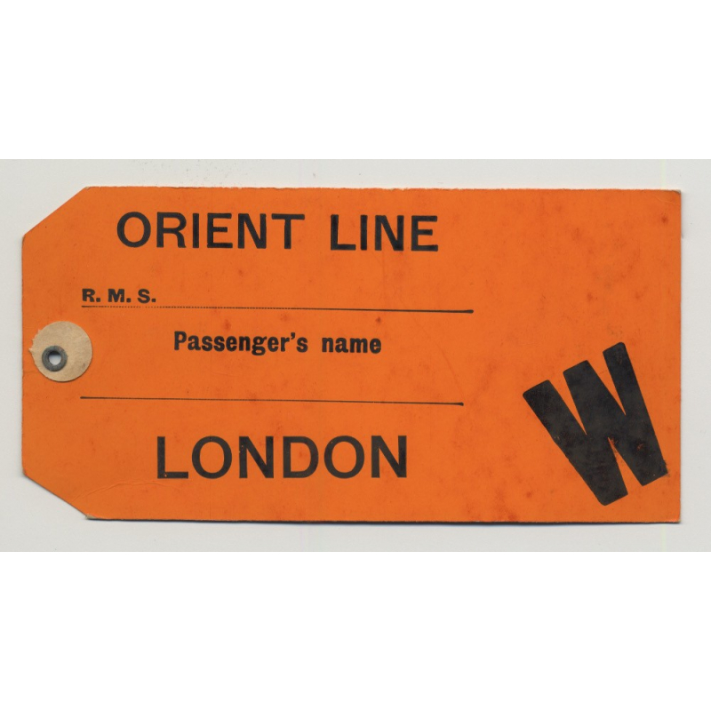 Orient Line - London / Great Britain (Vintage Luggage Tag / Label)