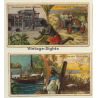 Kallmeyer Dampf-Kaffeerösterei: 2 x In Unseren Kolonien (Sammelkarten / Vintage Trading Cards )