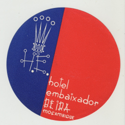 Hotel Embaixador - Beira / Mozambique (Vintage Luggage Label)