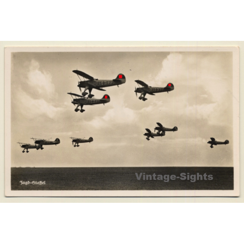WW2 Wehrmacht: Jagd Staffel / Aviation (Vintage RPPC 1930s/1940s)