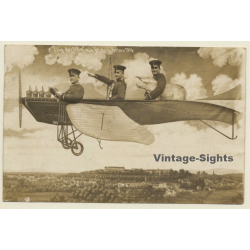 Flug Der 169er Aus Bitsch Ostern 1914 - Aviation Photomontage (Vintage RPPC)